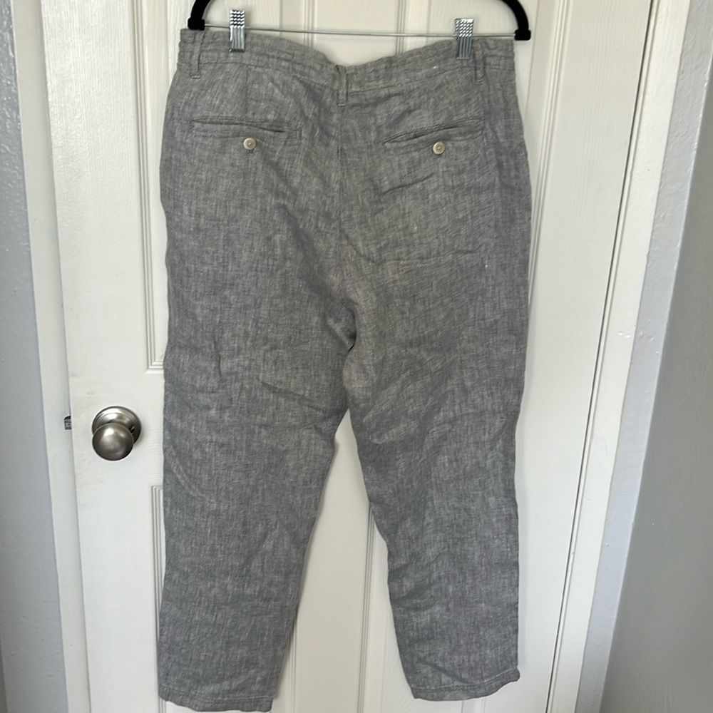 Zara Gray Linen-Blend Men’s Pants
